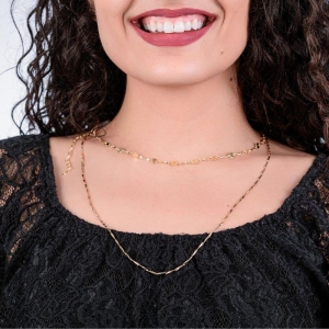 GARGANTILHA DUPLA CHAPINHA