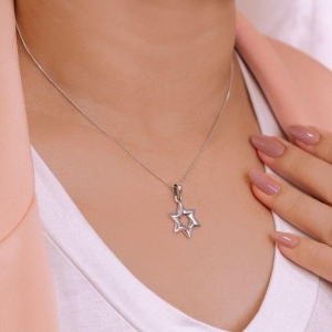 GARGANTILHA P925 VENEZIANA + PINGENTE ESTRELA DE DAVI