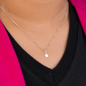 GARGANTILHA P925 VENEZIANA + PINGENTE ESTRELA LISA