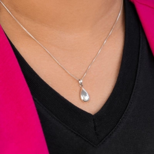 GARGANTILHA P925 VENEZIANA + PINGENTE GOTA LISA