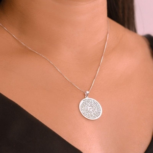 GARGANTILHA P925 VENEZIANA + PINGENTE ORAÇÃO PAI NOSSO