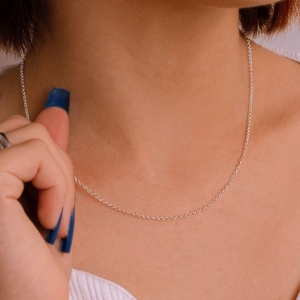 GARGANTILHA PRATA P925 ELO REDONDO PORTUGUES 2MM