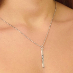 GARGANTILHA PRATA P925 VENEZIANA + PINGENTE RETANGULAR FE