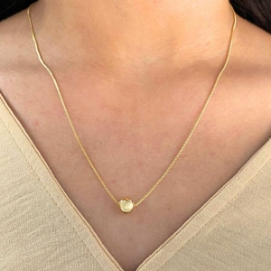 GARGANTILHA VENEZIANA COM UMA BOLA LISA 8MM