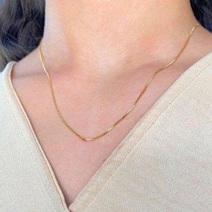 GARGANTILHA VENEZIANA FIO 0,8MM SEM EXTENSOR