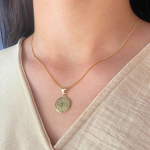 GARGANTILHA VENEZIANA + PINGENTE ORAÇAO DO PAI NOSSO