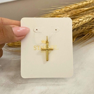 PINGENTE CRUZ TRABALHADA FINA