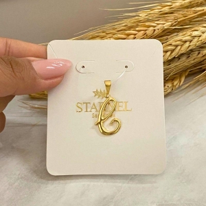 PINGENTE DE LETRA C PERSONALIZADO 19MM LISA