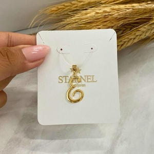 PINGENTE DE LETRA E PERSONALIZADO 20MM LISA