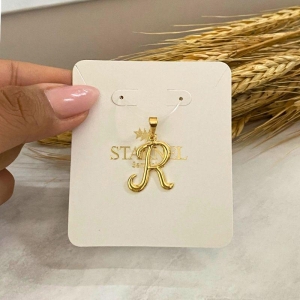 PINGENTE DE LETRA R PERSONALIZADO 20MM LISA