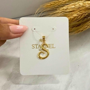 PINGENTE DE LETRA S PERSONALIZADO 20MM LISA