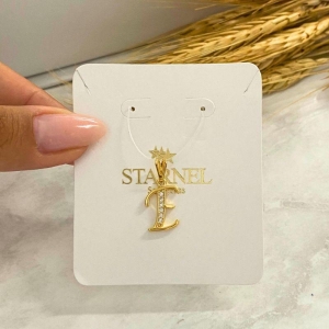 PINGENTE LETRA E CRAVEJADA