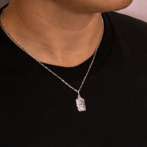 PINGENTE P925 MASCULINO FACE DE CRISTO