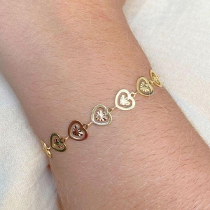 PULSEIRA COM 16 CORAÇÕES GRANDES FORA E 16 DENTRO