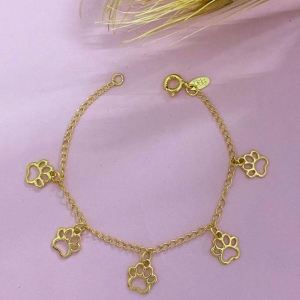 PULSEIRA INFANTIL COM 5 PATINHAS DE CACHORRO