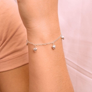 PULSEIRA P925 5 CORAÇÕES PENDURADO