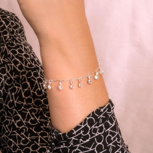 PULSEIRA P925 COM 11 ZIRCÔNIA WHITE PENDURADAS