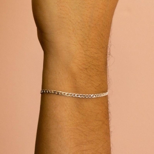 PULSEIRA P925 MASCULINA GRUMET 1X1 FIO 3MM 21CM