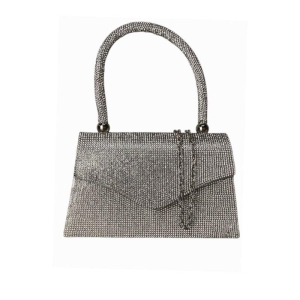 BOLSA PEQUENA TRAPÉZIO CRAVEJADA DUAS ALÇAS