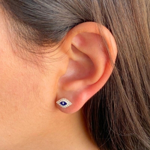 BRINCO PEQUENO P925 OLHO GREGO CRAVEJADO