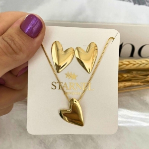 CONJUNTO DE CORAÇAO DE CHAPA CHEIO