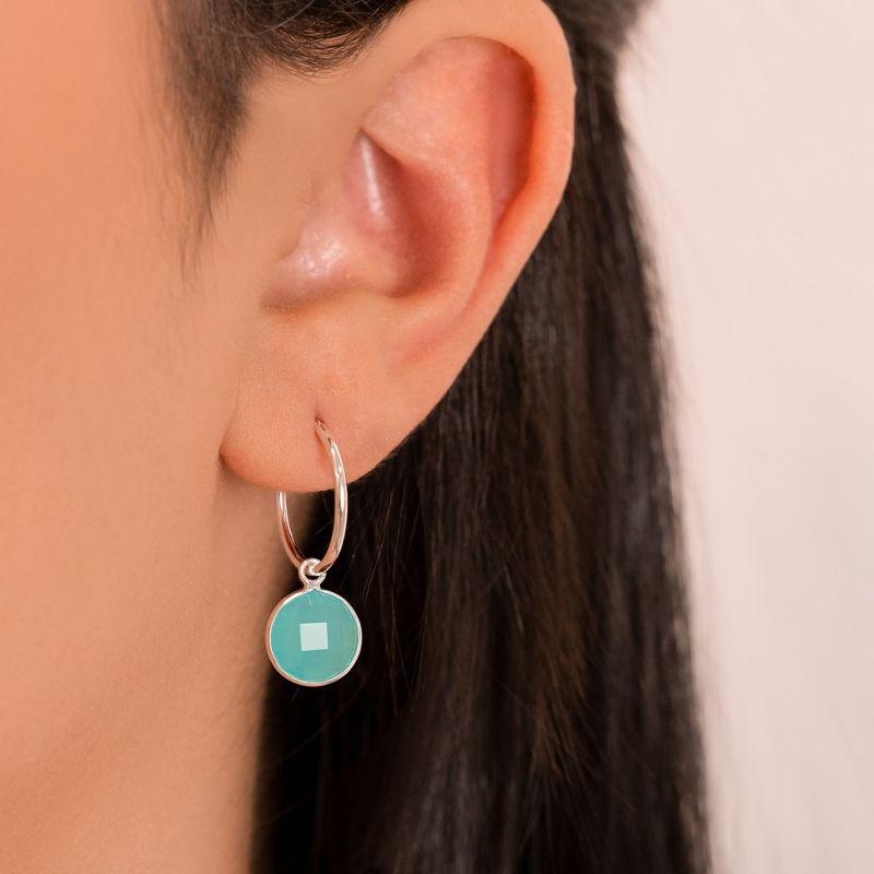 ARGOLA P925 COM PINGENTE TIFFANY REDONDO