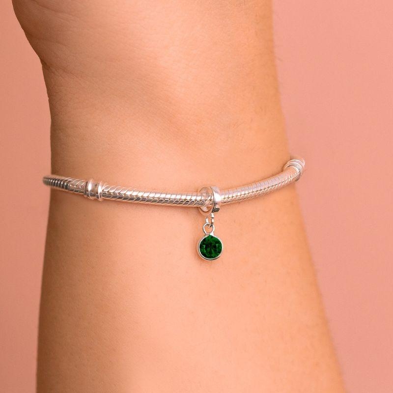 BERLOQUE P925 PONTO DE LUZ ZIRCONIA VERDE  5MM