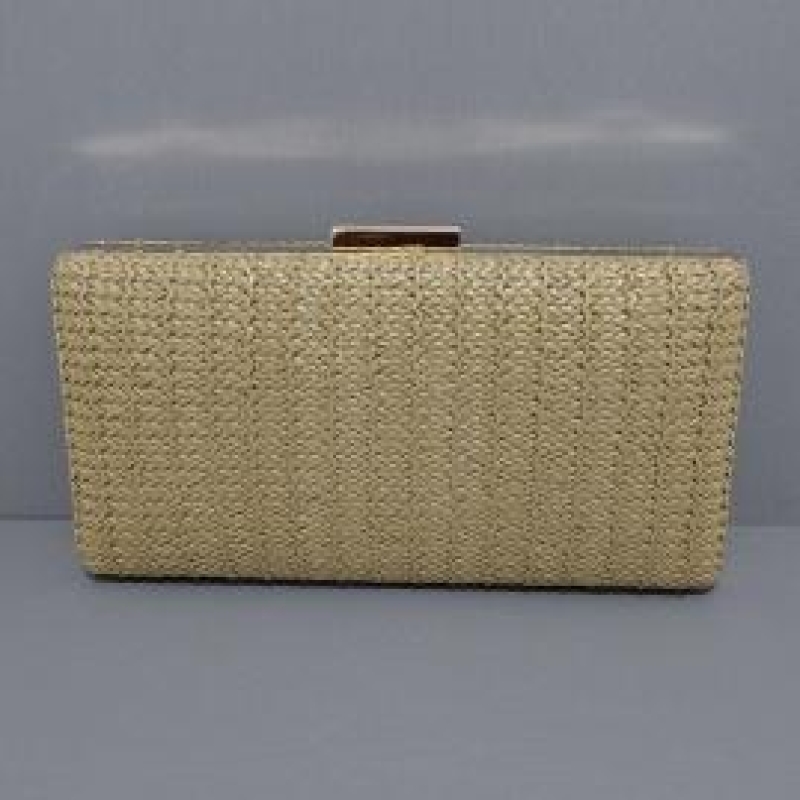 BOLSA CLUTCH GRANDE PALHA RETANGULAR