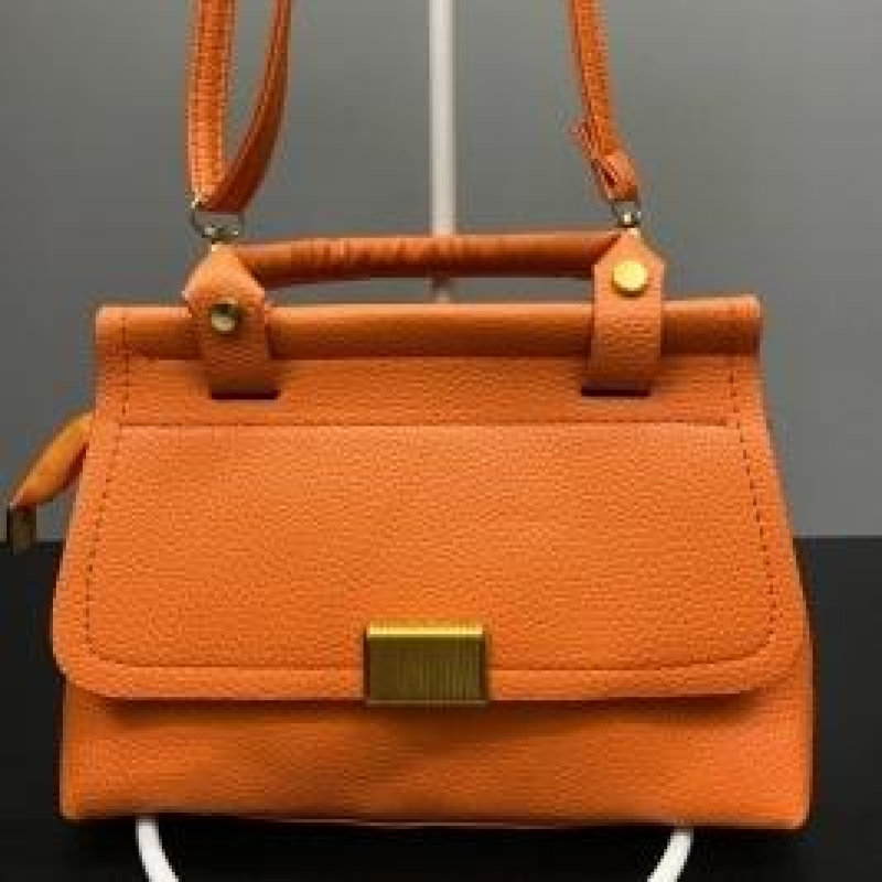 BOLSA MOLE COM DETALHE DOURADO NA FRENTE