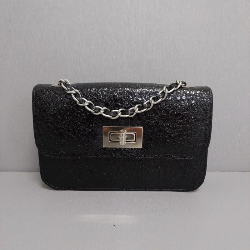BOLSA PEQUENA METALIZADA FECHO RETANGULAR