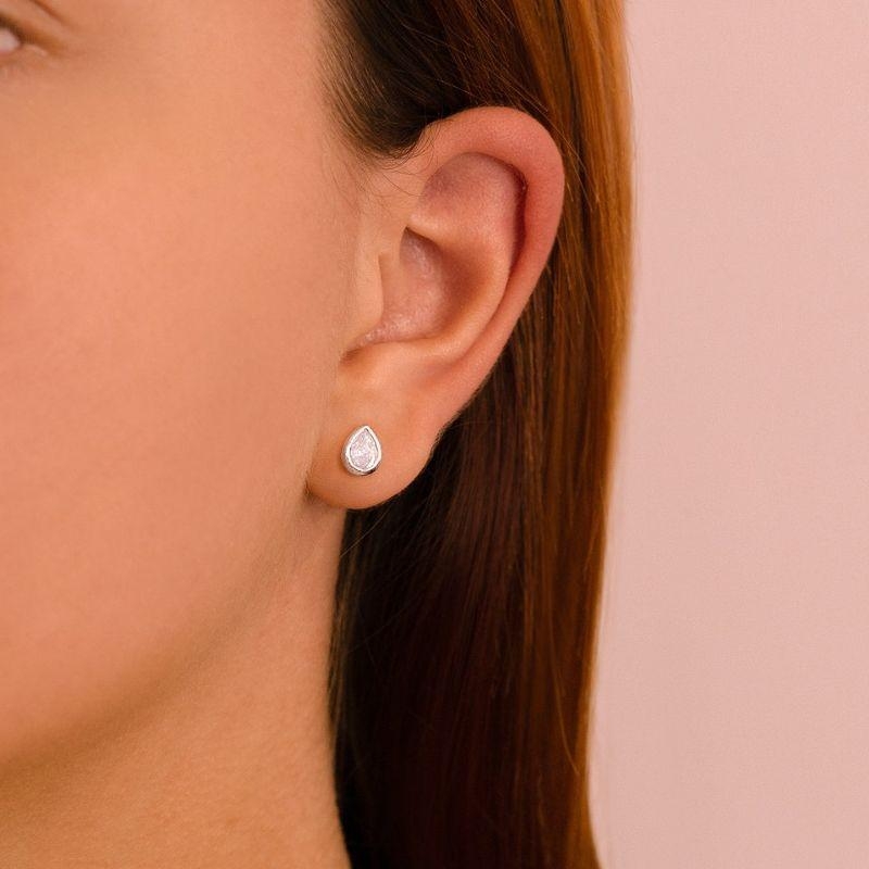 BRINCO PEQUENO P925 6MM GOTA ZIRCONIA WHITE
