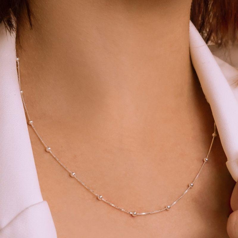 CHOKER P925 VENEZIANA COM BOLINHA DE 2,9MM TAMANHO:40