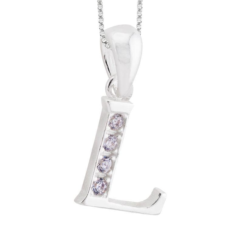 GARGANTILHA P925 VENEZIANA + PINGENTE LETRA CRISTAL (L)