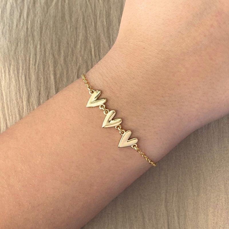 PULSEIRA 3 CORAÇAO MODELO V LISO DE CHAPA