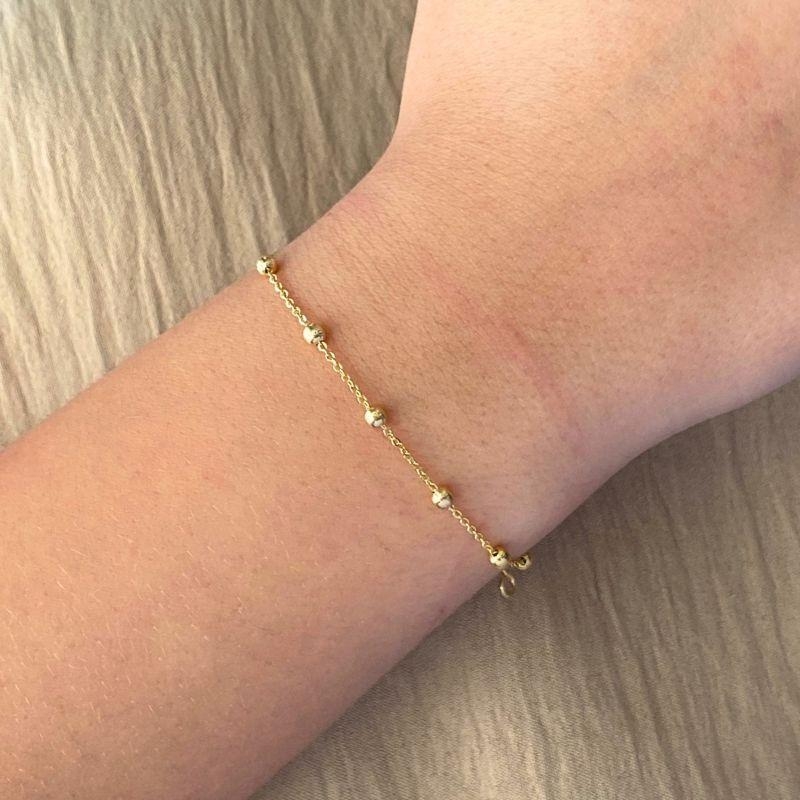 PULSEIRA CORRENTE ELINHOS COM BOLINHA 3MM LISA