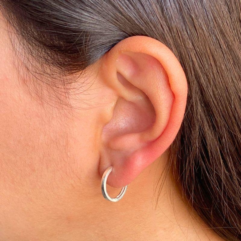 ARGOLA P925 CLICK REDONDA LISA 14MM