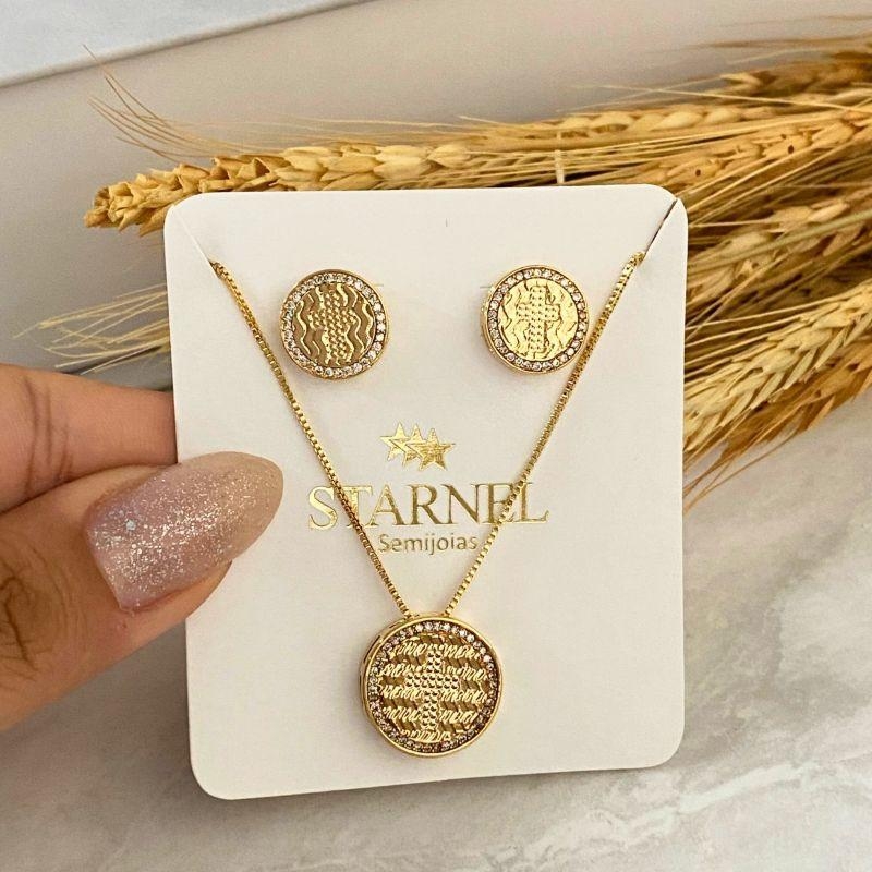 CONJUNTO REDONDO CRUZ CRAVEJADO