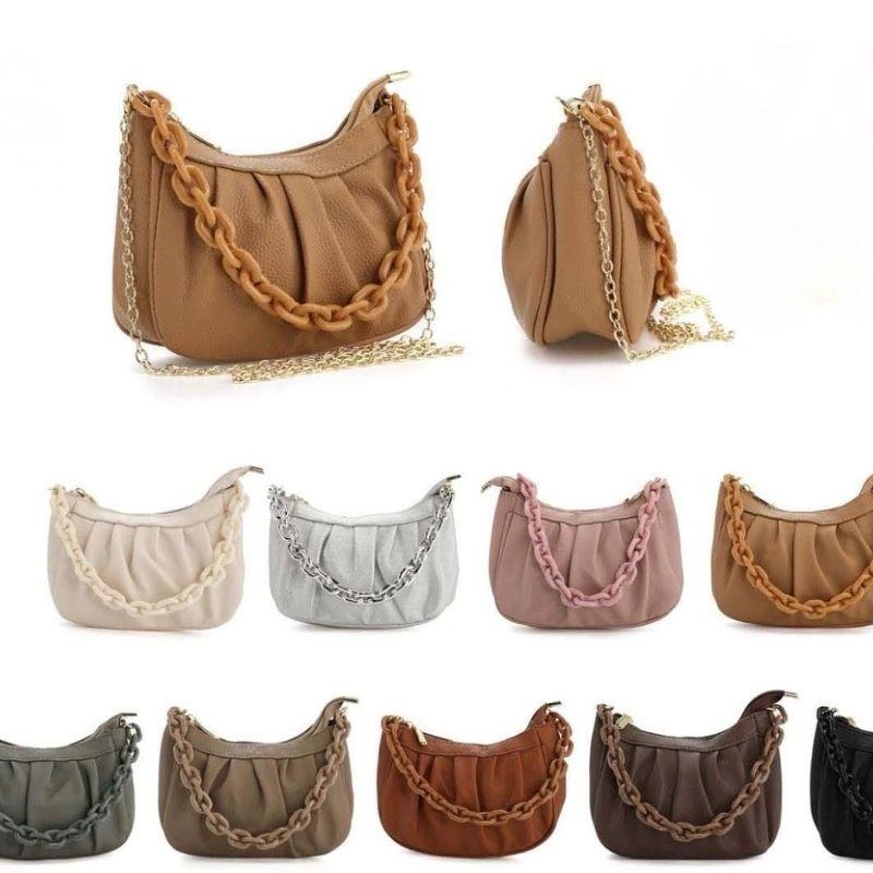 BOLSA PEQUENA SACO ALÇA DE CORRENTE GROSSA