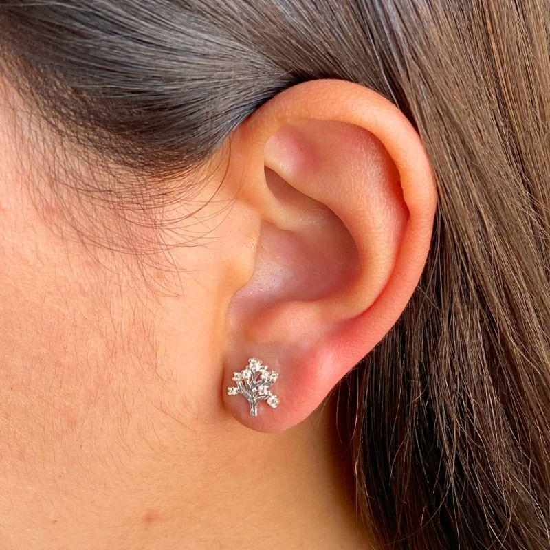 BRINCO PEQUENO P925 ÁRVORE DA VIDA CRAVEJADO 10MM