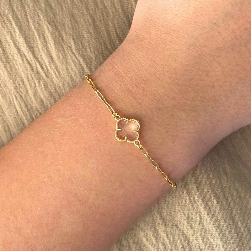 PULSEIRA COM UM TREVO DE 4 FOLHAS CRISTAL