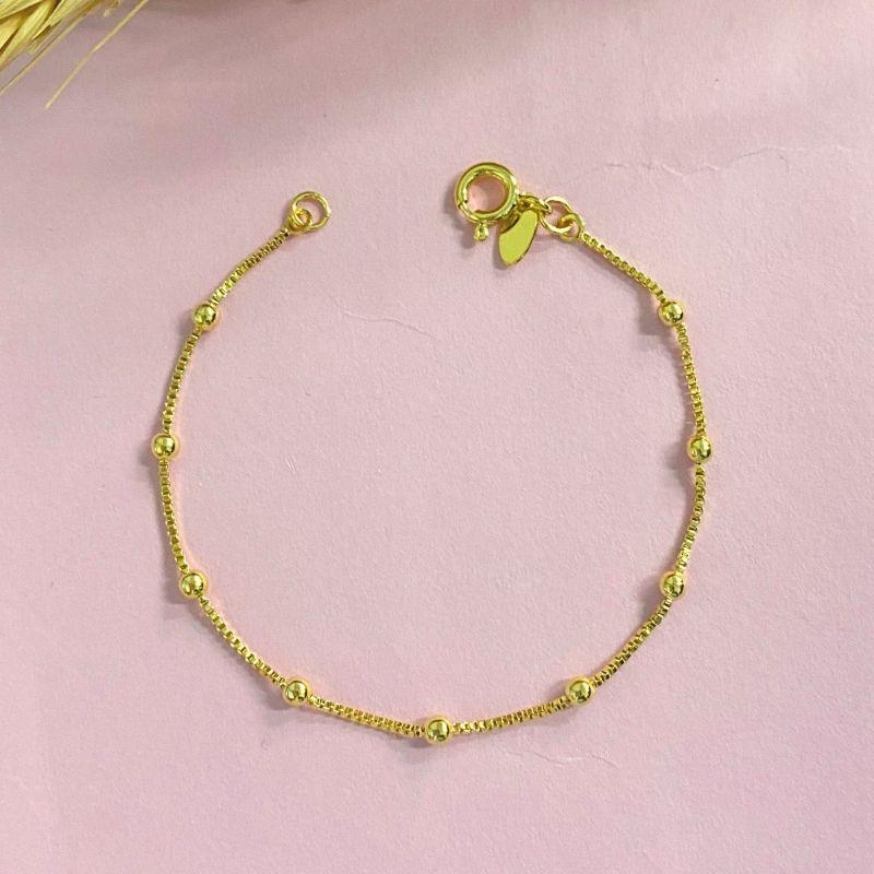 PULSEIRA INFANTIL VENEZIANA COM MINI BOLINHAS