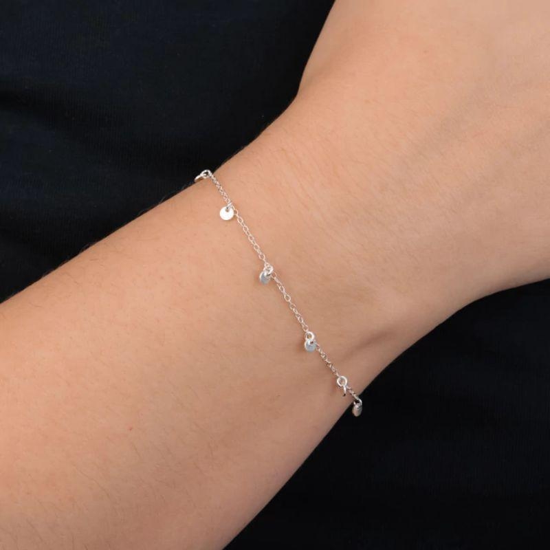 PULSEIRA P925 COM 7 PINDURICALHOS DE CIRCULOS DE CHAPA