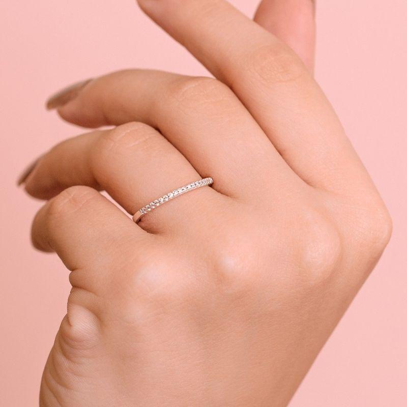 ANEL P925 APARADOR MEIA ALIANÇA CRAVEJADA ZIRCONIA CRISTAL 1MM