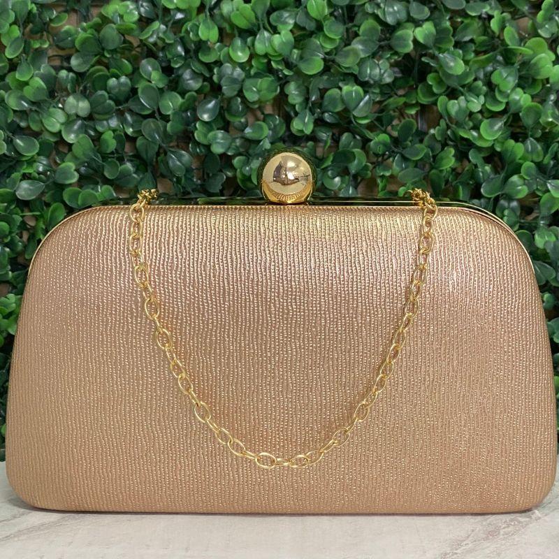 BOLSA CLUTCH TRAPÉZIO FECHO REDONDO