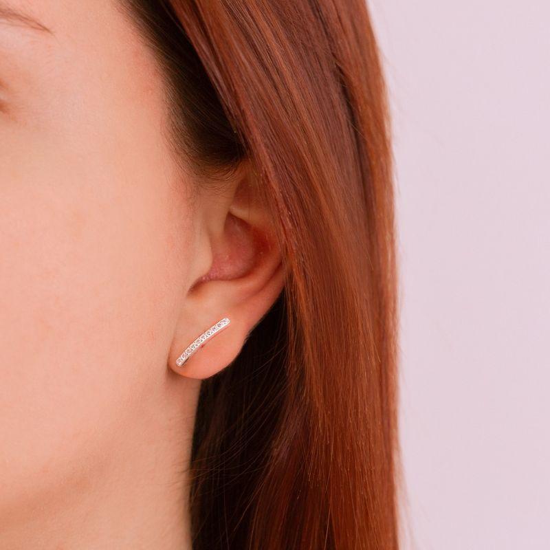 BRINCO MEDIO P925 EARCUFF ZIRCONIA