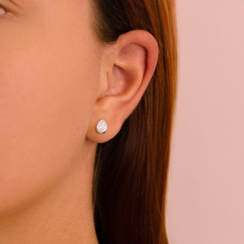 BRINCO PEQUENO P925 6MM GOTA ZIRCONIA WHITE