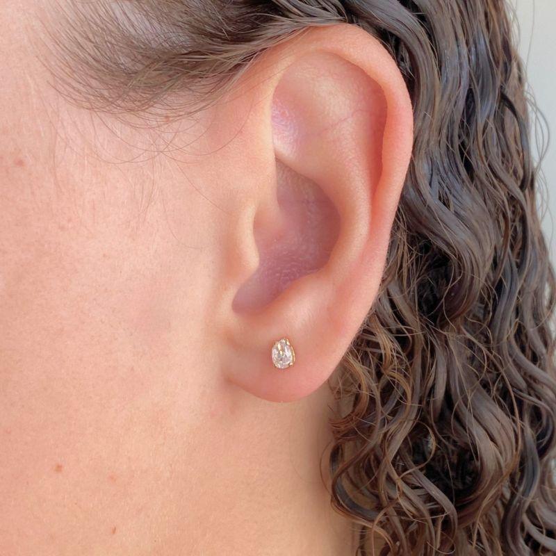 BRINCO PEQUENO ZIRCONIA GOTA CAIXA ALTA PP 3X5MM