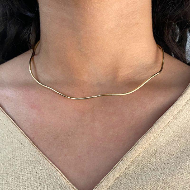 CHOKER ARO FIO LISO ONDINHAS