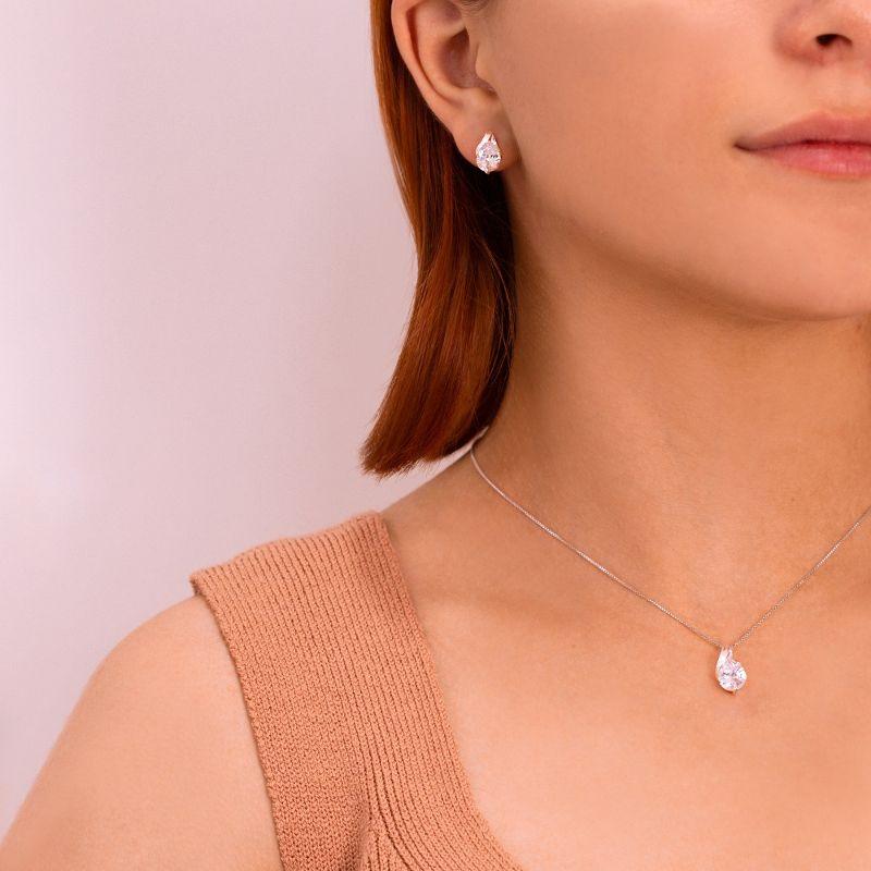 CONJUNTO P925 GOTA INFINITO ZIRCONIA CRISTAL+GARGANTILHA P925 VENEZIANA