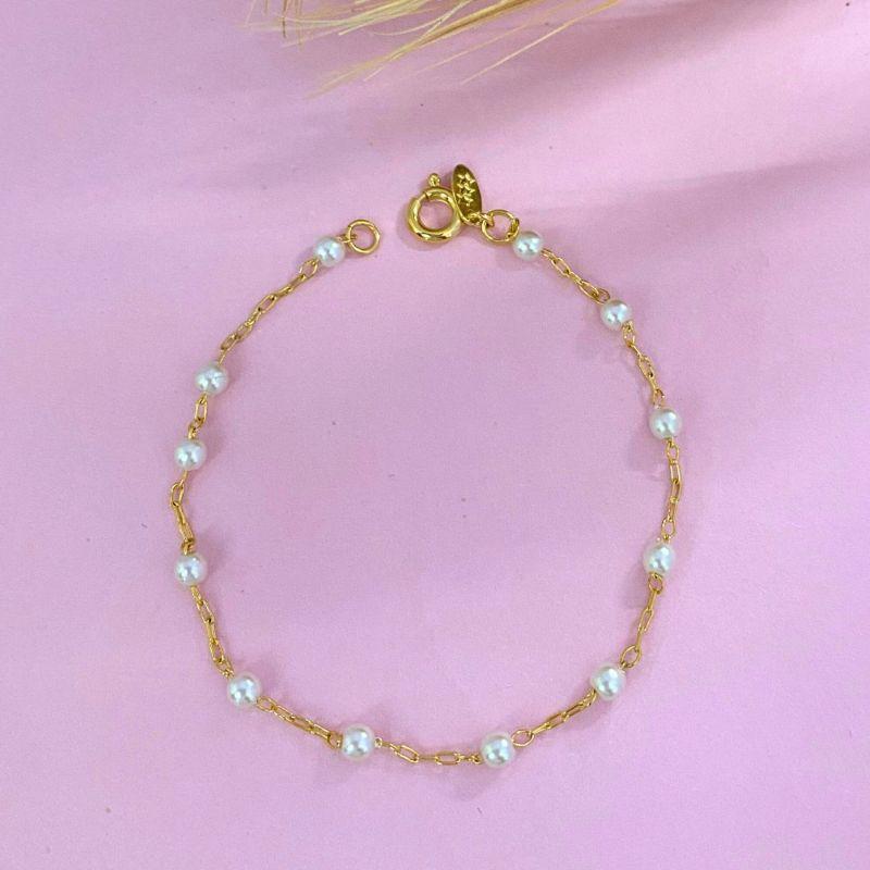 PULSEIRA INFANTIL COM MINI PEROLAS